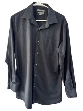 Apt. 9 Modern Fit Black Long Sleeve Dress Shirt – Size Large